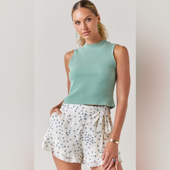 New Francesca’s Emily Ruffle Hem Shorts - Picture 2 of 5